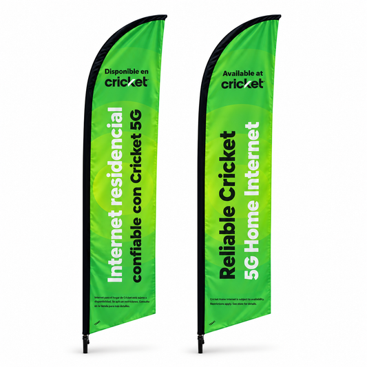 13 ft Cricket Home Internet Feather Flag
