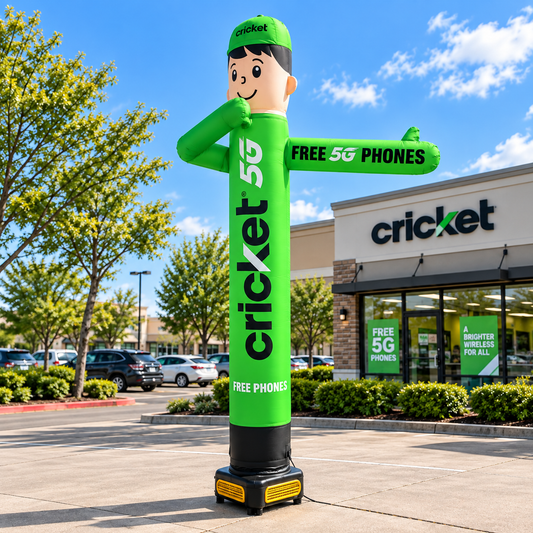 9 ft Cricket Wireless Waving Man – Free 5G Phone
