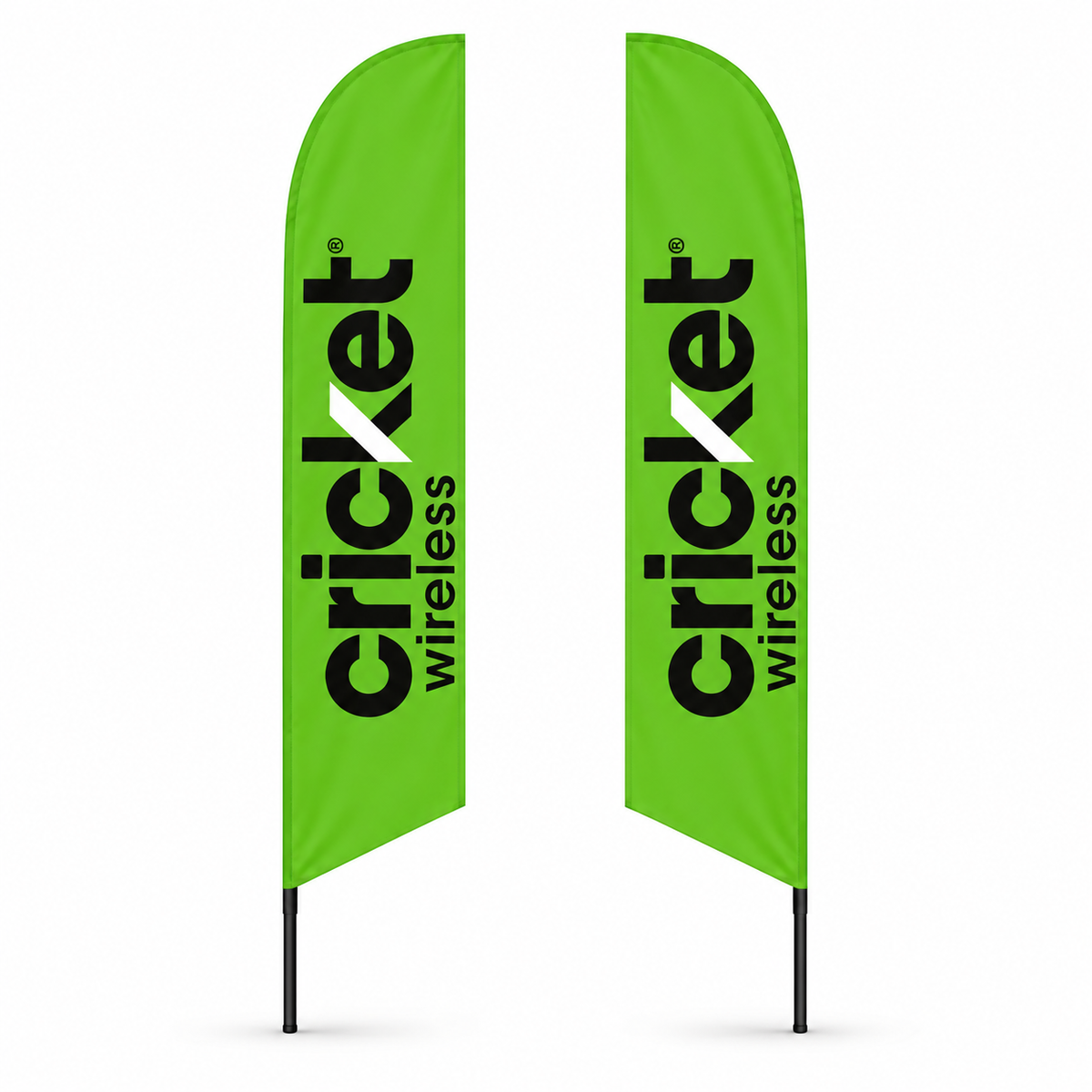 13 ft Cricket Wireless Advertising Feather Flag