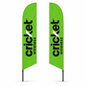 13 ft Cricket Wireless Advertising Feather Flag