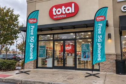 13 ft Total Wireless Advertising Feather Flag