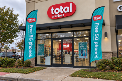 13 ft Total Wireless Advertising Feather Flag