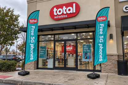 13 ft Total Wireless Advertising Feather Flag