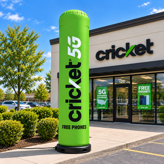 10 ft Cricket LED Inflatable Advertising Pillar