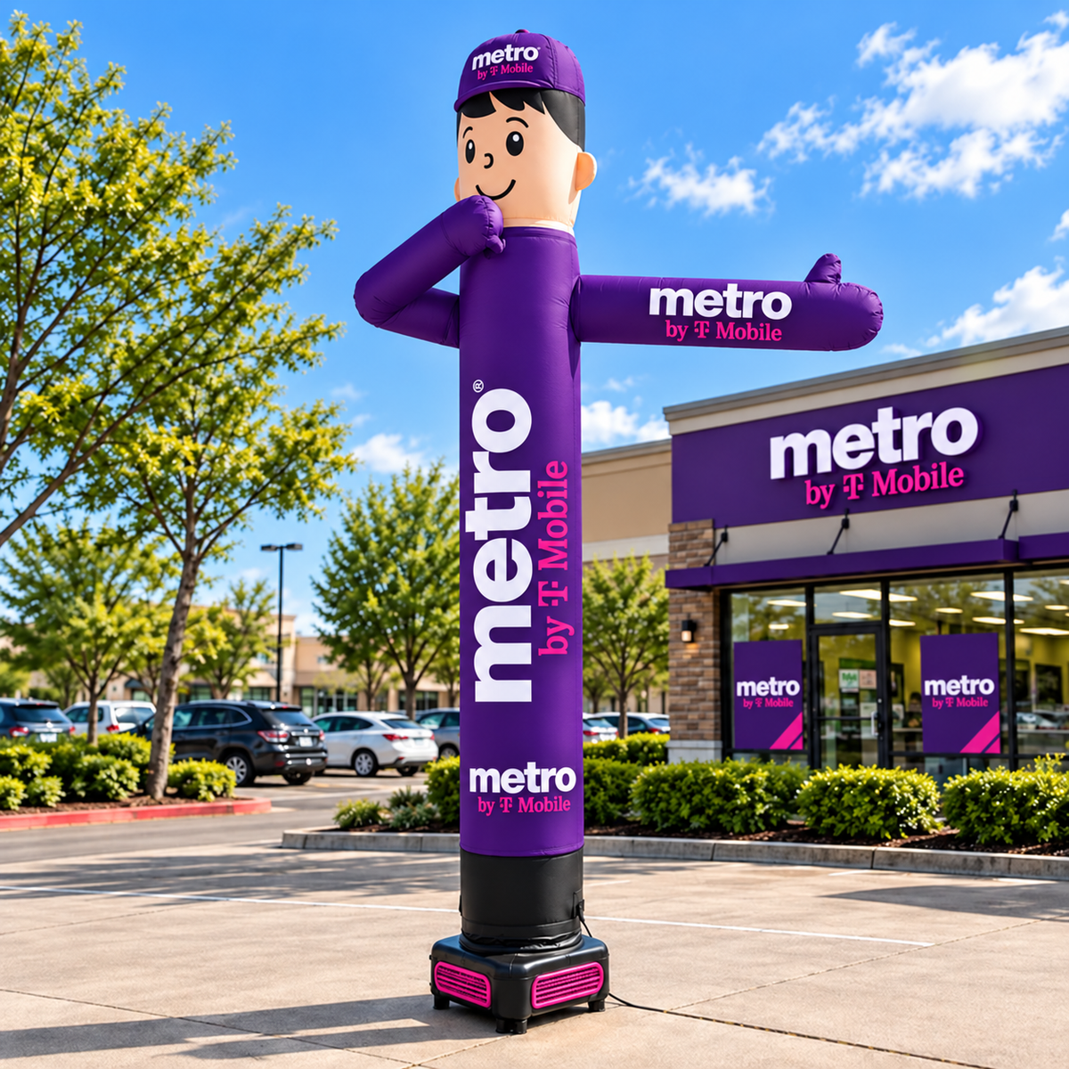 9 ft Metro by T-Mobile Waving Man – Free 5G Phone