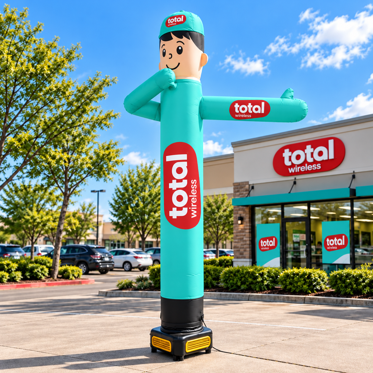 9 ft Total Wireless Waving Man – Free 5G Phone