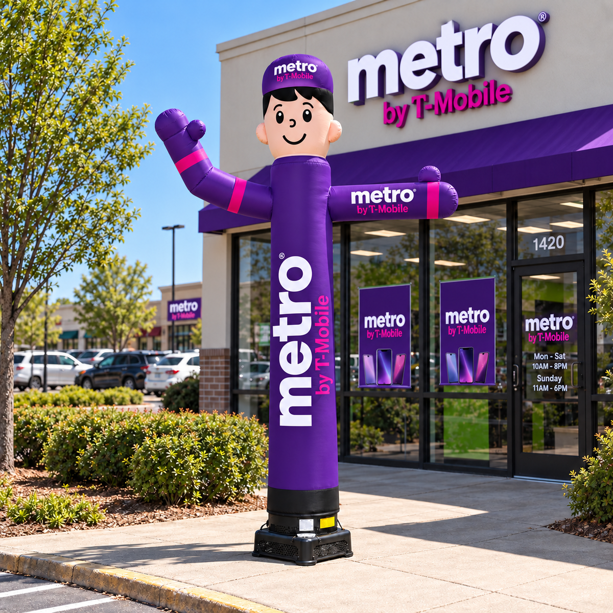 12 ft Metro by T-Mobile Waving Man – Free 5G Phone