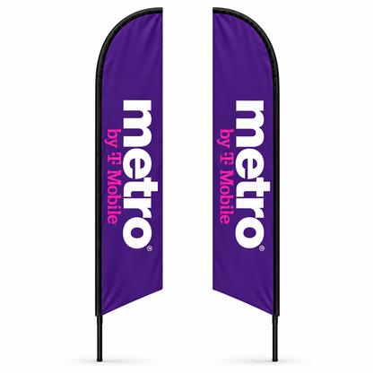 13 ft Metro by T-Mobile Advertising Feather Flag