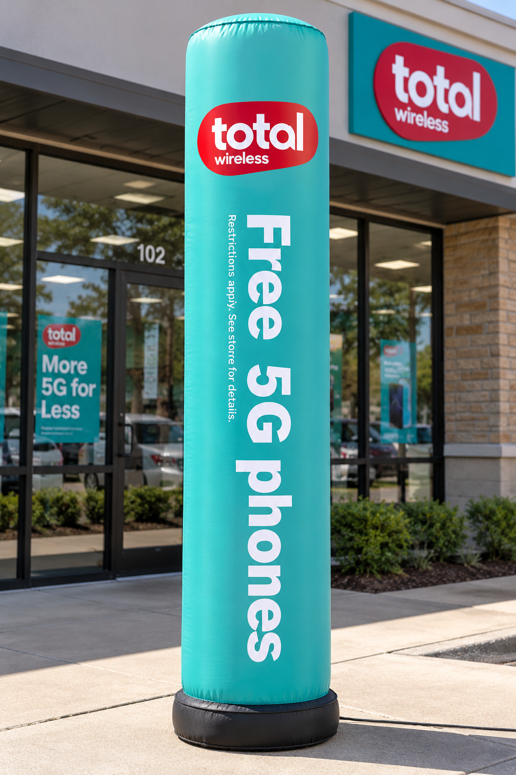 10 ft Total Wireless LED Inflatable Advertising Pillar - Total Wireless promotional product photo