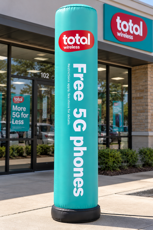 10 ft Total Wireless LED Inflatable Advertising Pillar - Total Wireless promotional product photo